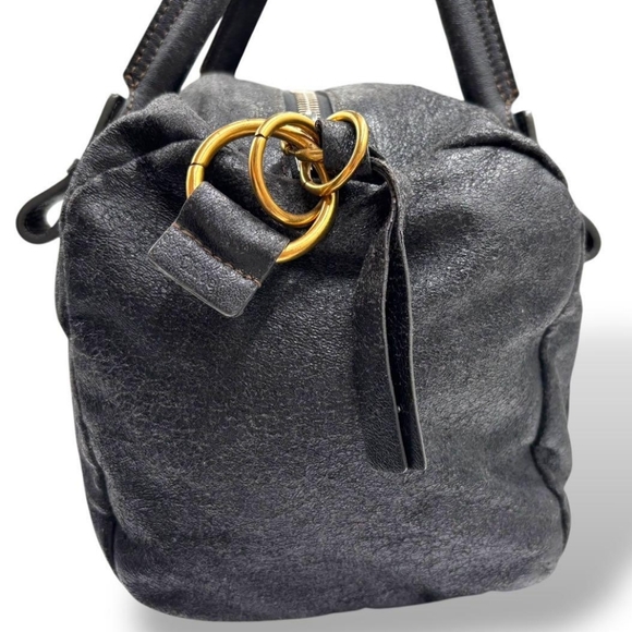 ☆RESERVRD☆ Vintage Chloe Eclipse Distressed Leather Boston Bag - Picture 11 of 16